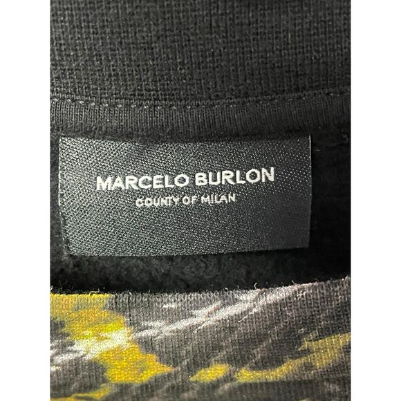Marcelo Burlon Black & Gold Snake Print Long Sleeve Crewneck Sweatshirt NWOT COA - Picture 6 of 16